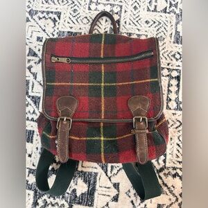 Vintage Gap wool plaid mini backpack